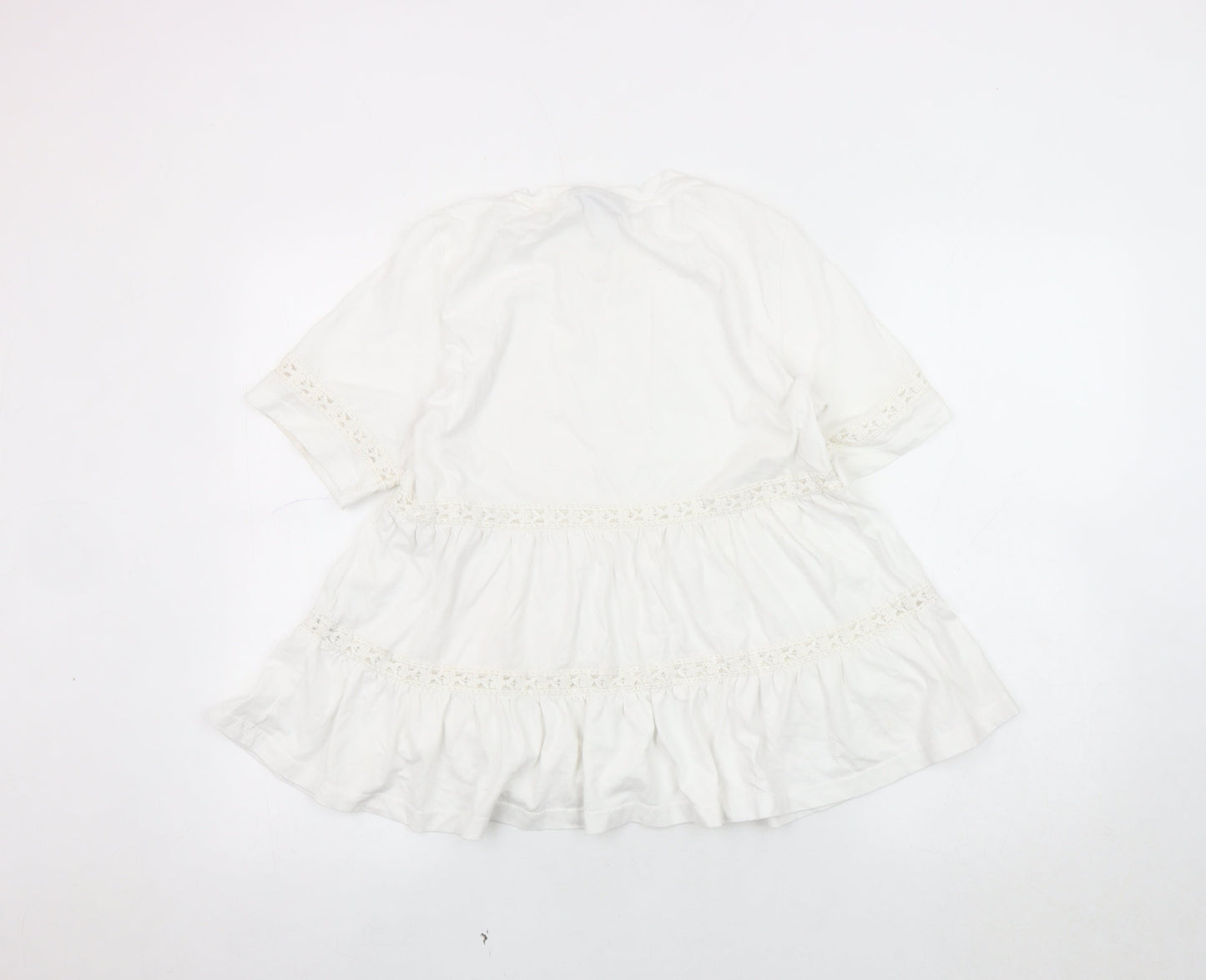 ASOS DESIGN Women's White Cotton Tunic, Size 6
