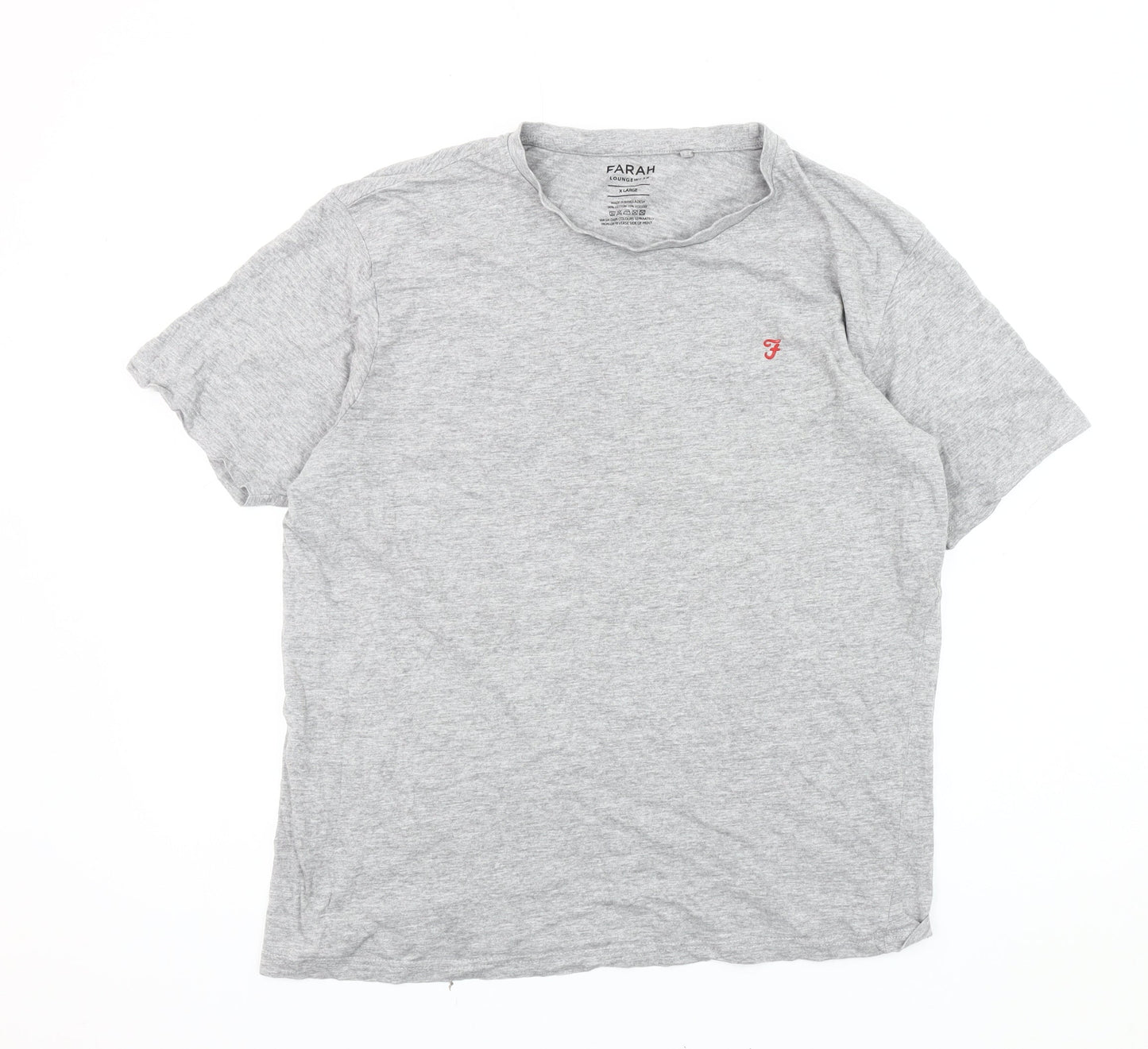 Farah Men's Grey XL Short Sleeve Crew Neck T-Shirt