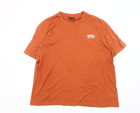 Atlas For Men Orange 3XL T-Shirt Short Sleeve Cotton