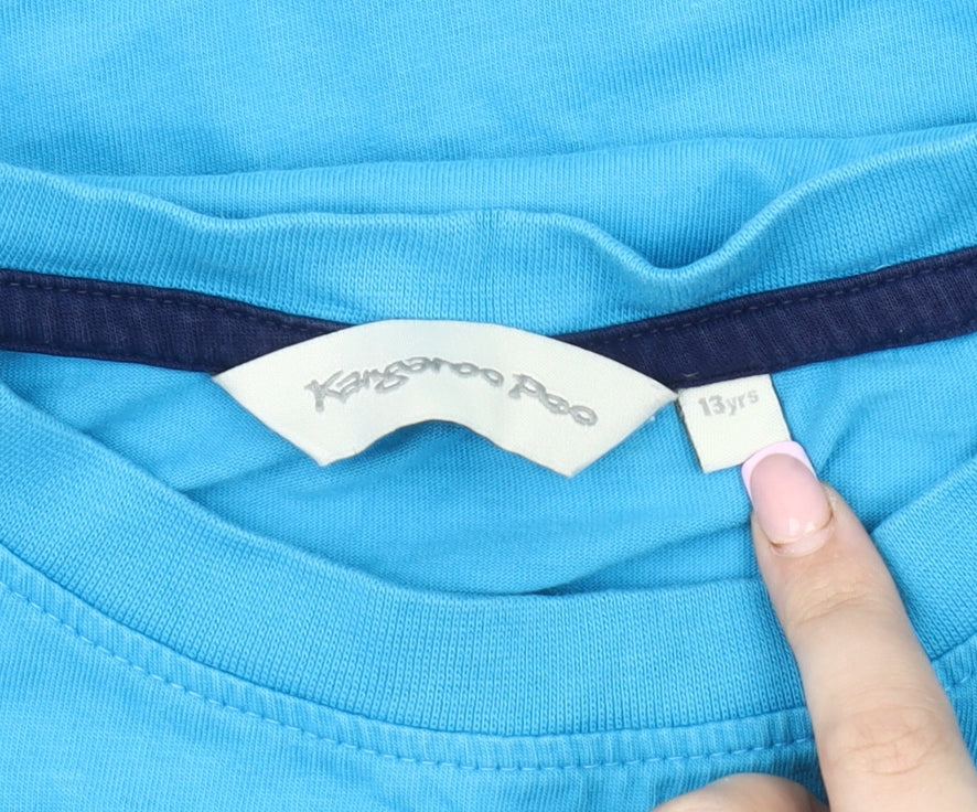 Kangaroo Poo Boys Blue T-Shirt 13 Years Surf Club Design