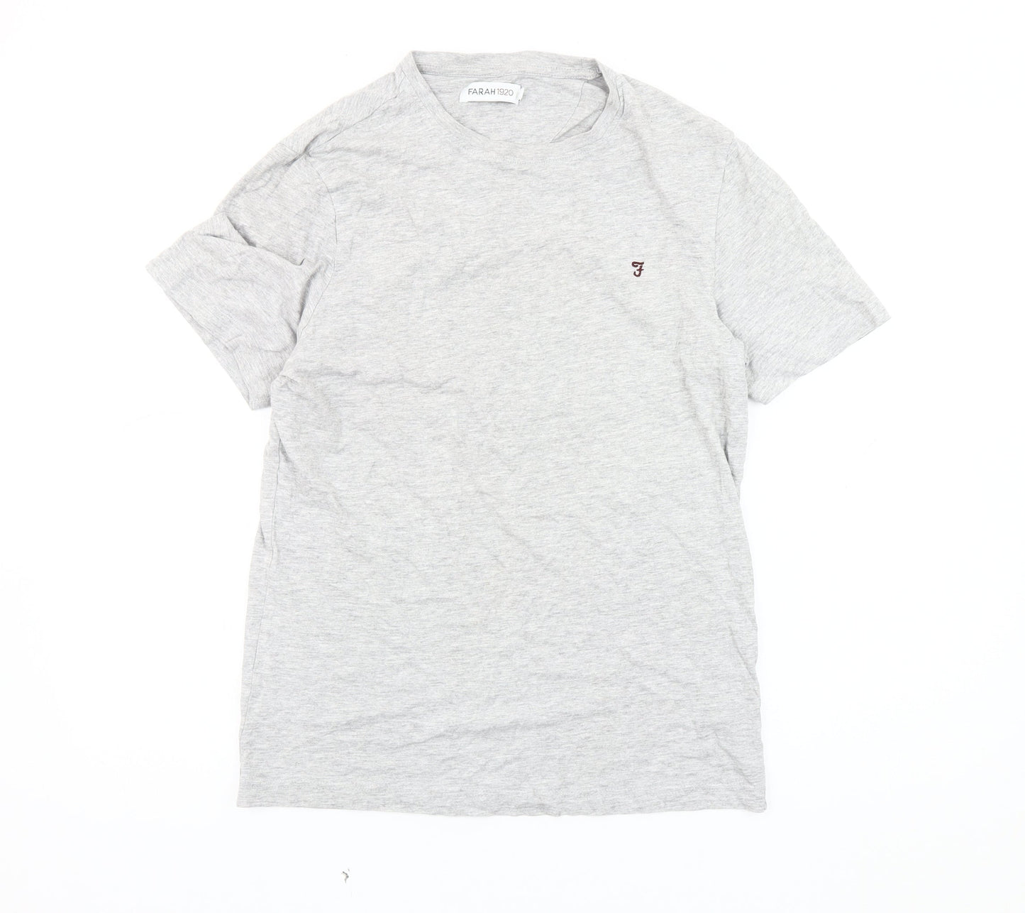 Farah Men's Grey S Crew Neck Short Sleeve T-Shirt