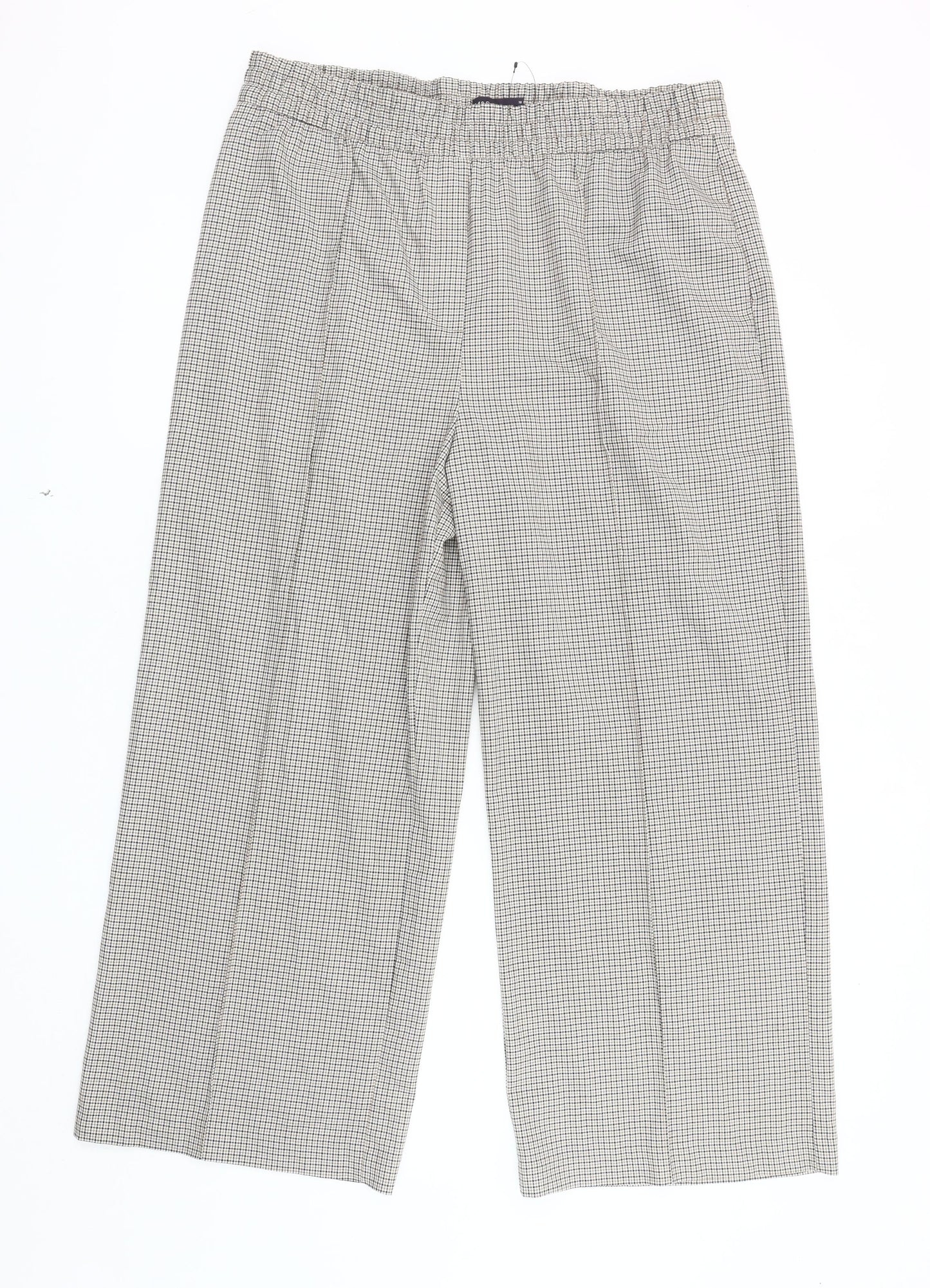 Marks and Spencer Women's Black Check Trousers Size 16