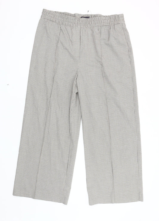 Marks and Spencer Women's Black Check Trousers Size 16