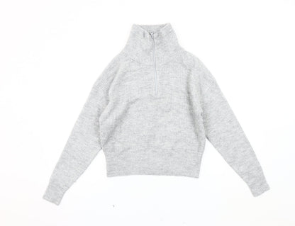 Jack Wills Women’s Grey Knit Pullover Sweatshirt, Size 8