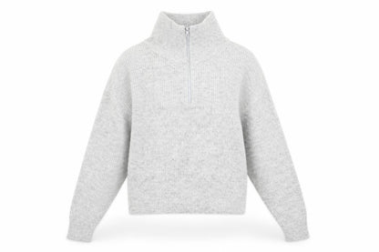Jack Wills Women’s Grey Knit Pullover Sweatshirt, Size 8