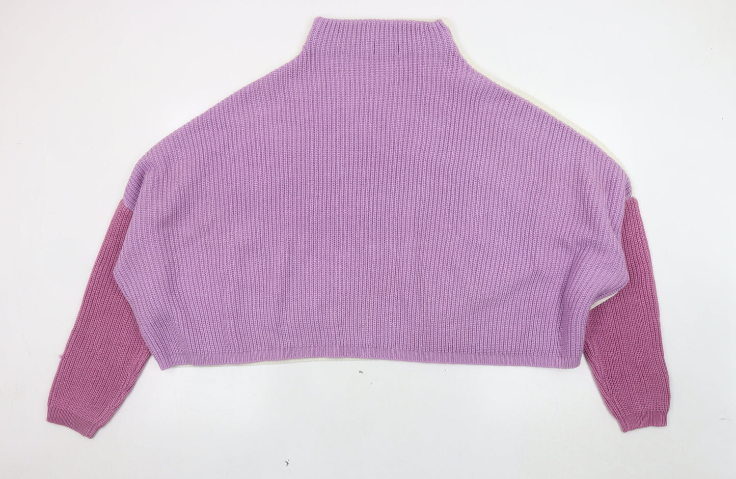 PrettyLittleThing Women's Purple Jumper, L, Mock Neck, Casual