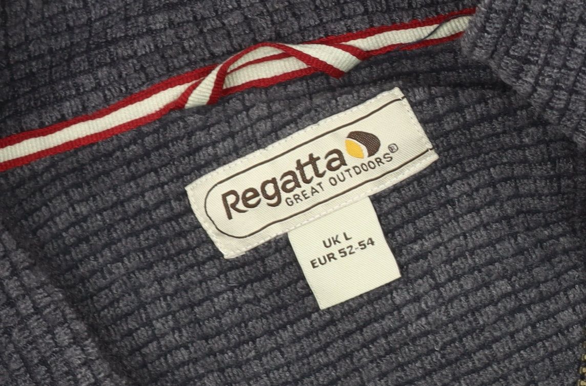 Regatta Men's Grey Check Jacket, Size L, Full Zip Casual