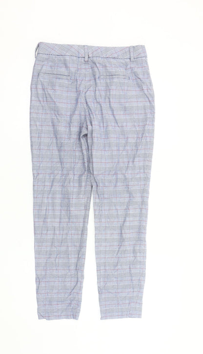 Back view of Massimo Dutti Men's Blue Plaid Trousers M