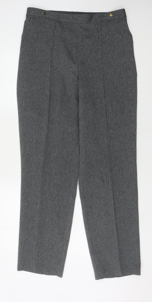 Marks and Spencer Women's Grey Herringbone Trousers