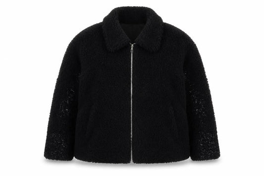 Zara Women's Black Mid-Length Jacket - Size L