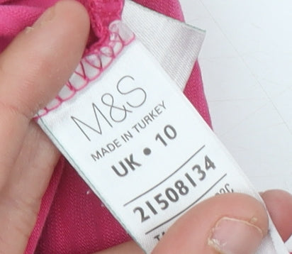 Marks and Spencer Women's Pink Shift Dress Size 10