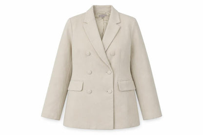 H&M Women's Ivory Double Breasted Blazer Size 14
