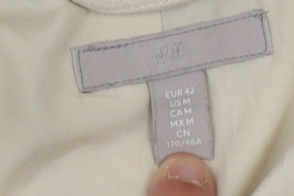 H&M Women's Ivory Double Breasted Blazer Size 14