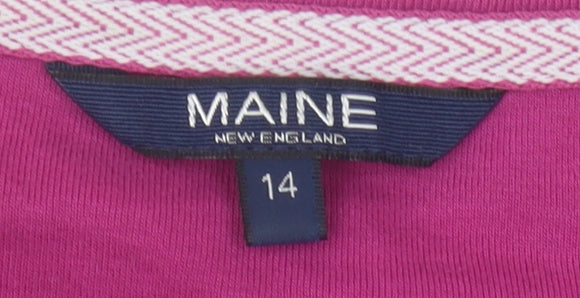 Maine New England Pink Women's Size 14 Basic T-Shirt