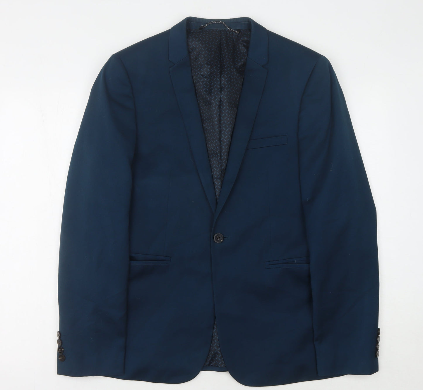 Burton Menswear Blue Slim Blazer 40R Men's Formal