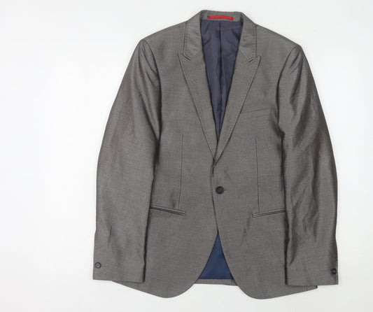 Ventuno 21 Men's Grey Slim Fit Suit Jacket 36 Small