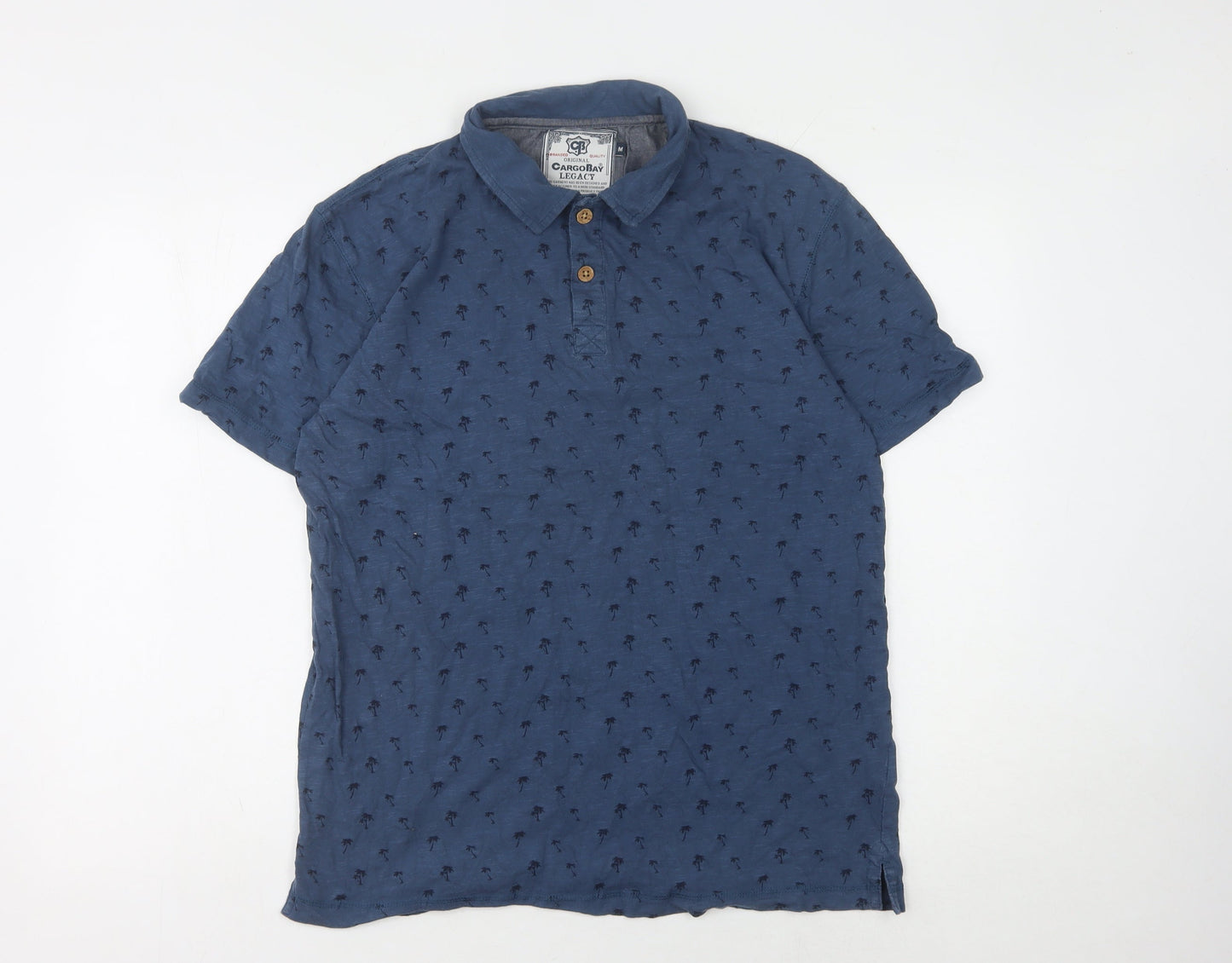 Cargo Bay Men's Blue Polo Shirt M Short Sleeve