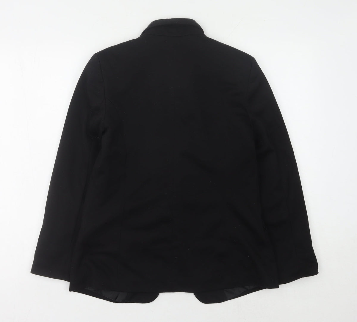 Oasis Women's Black Blazer UK 8 Single-Breasted Woven