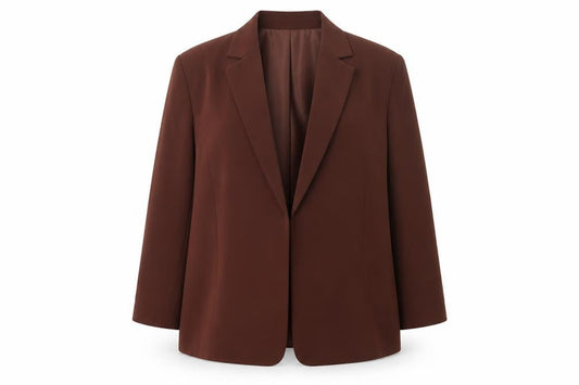 New Look Women's Brown Blazer UK 18 Double-Breasted