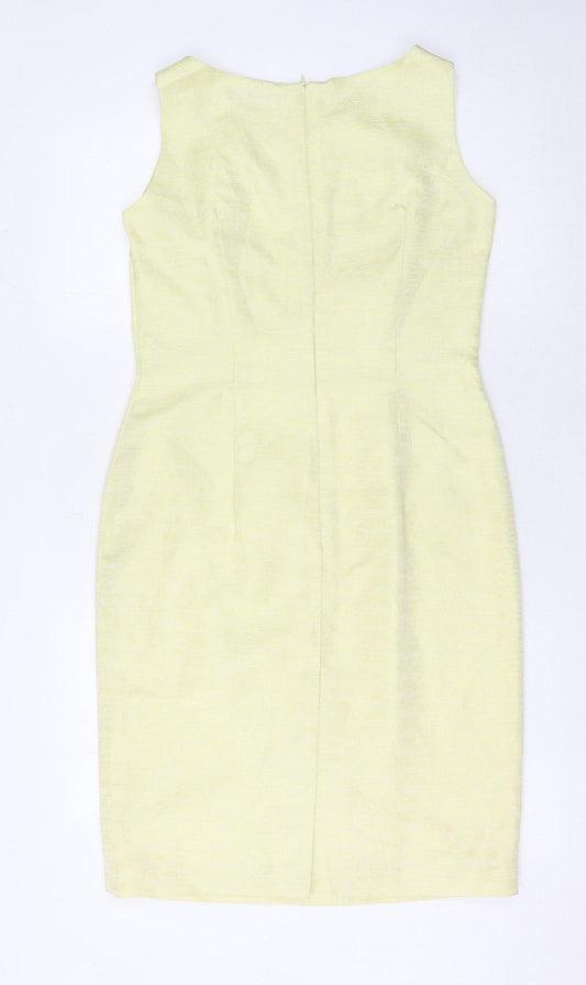 Vera Mont Women's Yellow Sheath Dress, Size 12, Formal