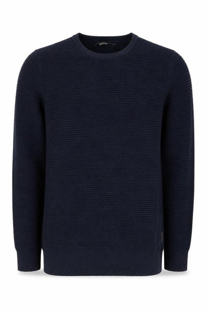 Front view of French Connection Men's Blue Knit Jumper M