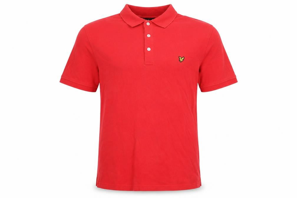 Lyle & Scott Men's Red Polo Shirt - Size L, Logo Accent