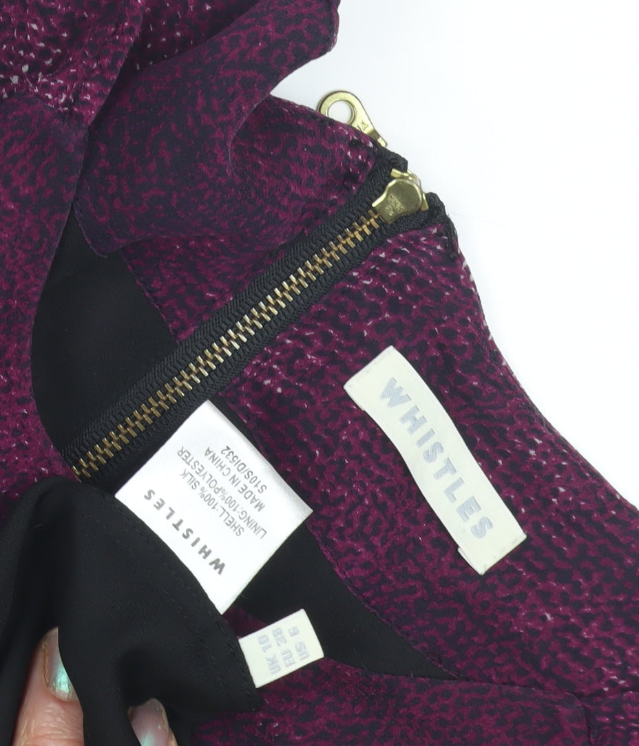 Whistles Women's Purple A-Line Dress Size 10