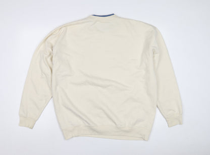 M&Co Womens Sportswear Ivory XL Pullover Sweatshirt