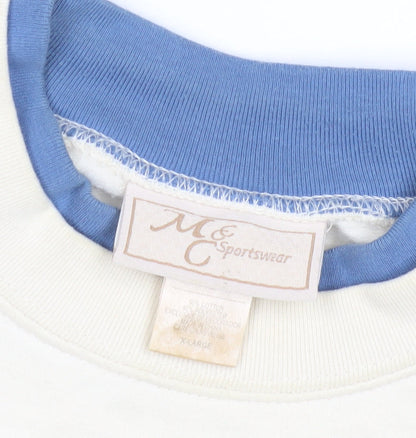 M&Co Womens Sportswear Ivory XL Pullover Sweatshirt