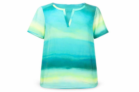 Marks and Spencer Women's V-Neck Multicoloured Blouse Size 16