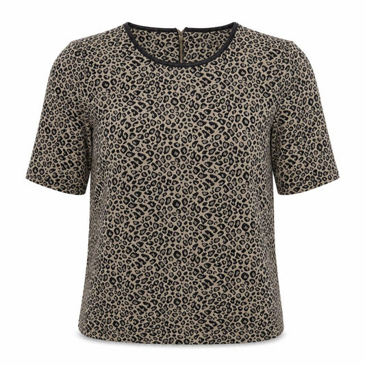 Marks and Spencer Women's Beige Animal Print Blouse Size 10