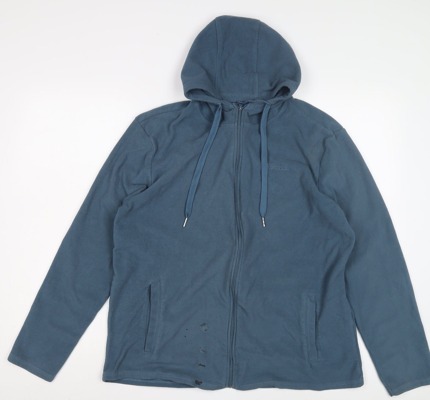Mountain Warehouse Men's Blue Full Zip Fleece Hoodie L