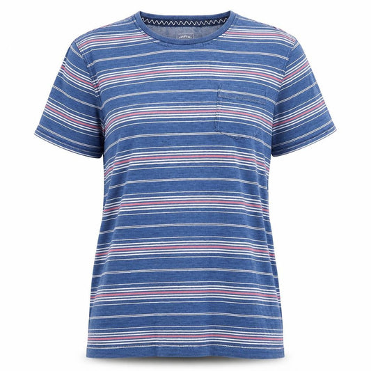 FatFace Women's Blue Striped T-Shirt L
