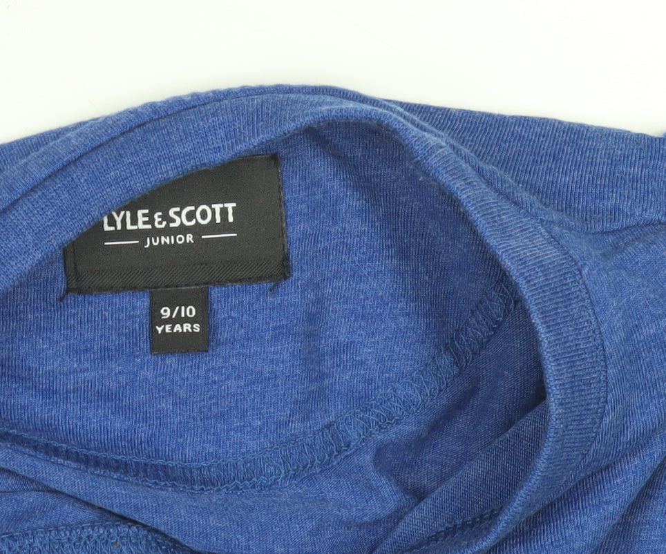 Lyle & Scott Boys Blue T-Shirt 9-10 Years Short Sleeve