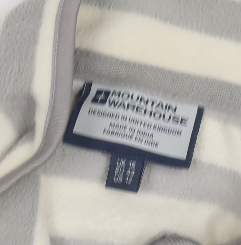 Mountain Warehouse Women's Grey Striped Sweatshirt Size 10
