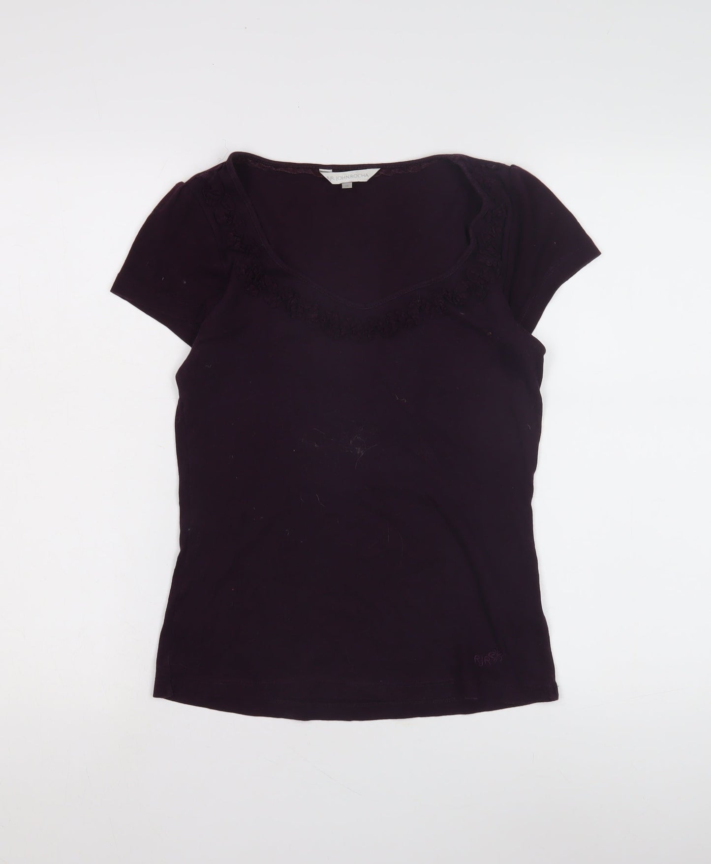 RJR John Rocha Women's Purple Size 10 Top