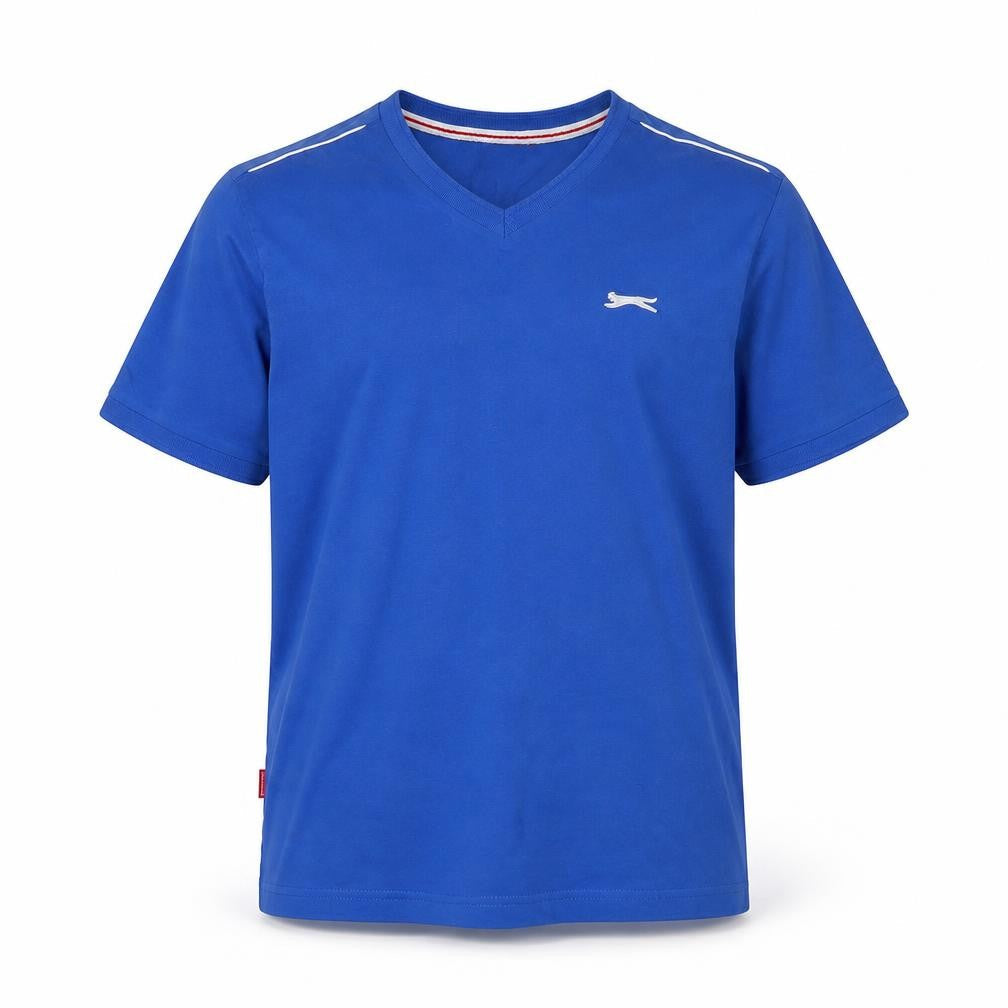 Slazenger Boys Blue Cotton T-Shirt V-Neck 13 Years