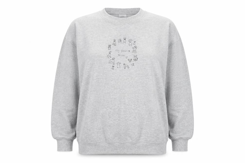 Emma Warren Unisex Grey XL Graphic Sweatshirt
