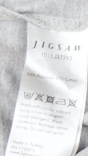 Jigsaw Women's Grey XS Basic Crew Neck T-Shirt