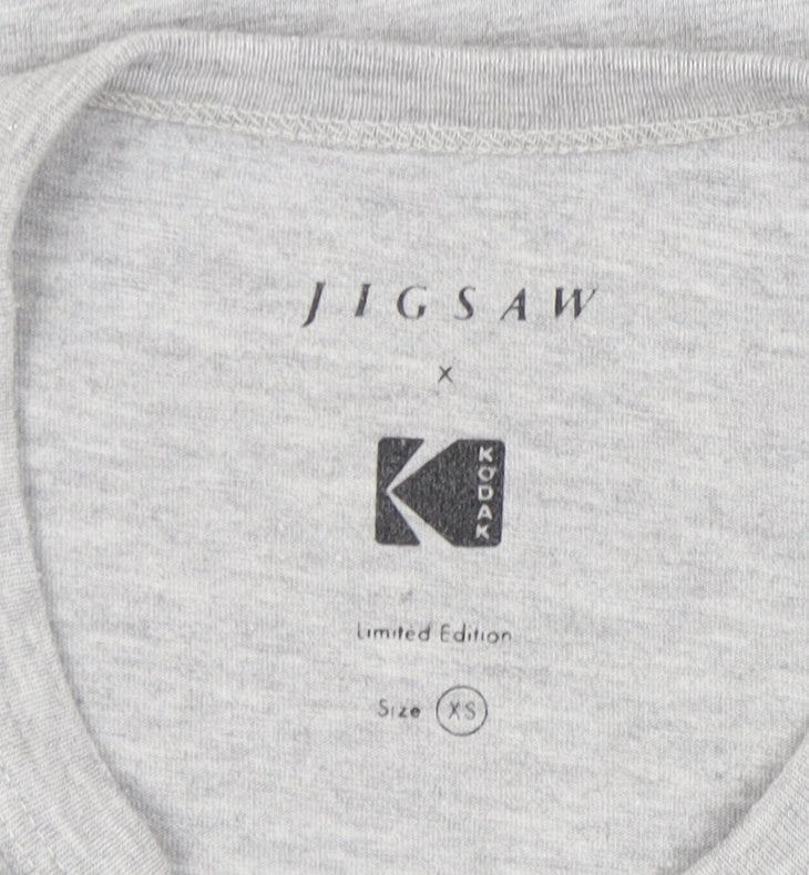 Jigsaw Women's Grey XS Basic Crew Neck T-Shirt