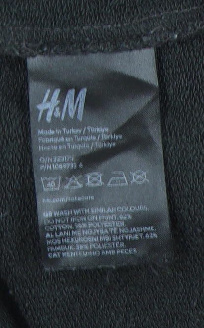 H&M Womens Black Pullover Hoodie, M, Casual Style