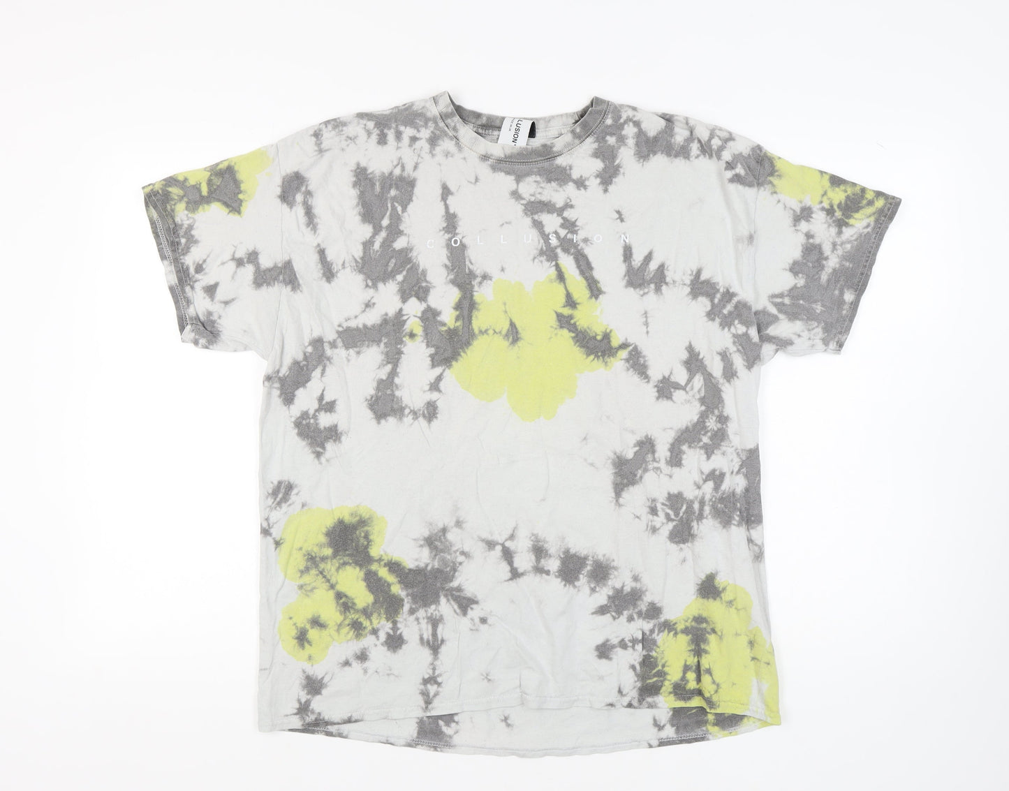 Collusion Men's Multicoloured Graphic Print T-Shirt L