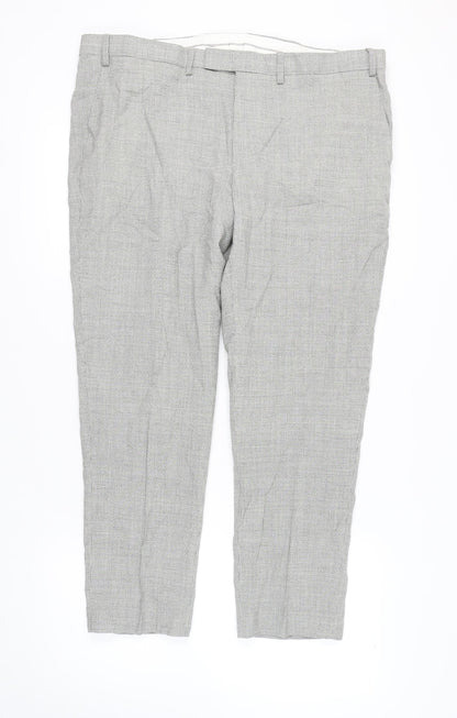 Marks & Spencer Men's Grey Wool Formal Trousers