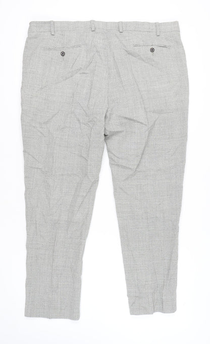 Marks & Spencer Men's Grey Wool Formal Trousers
