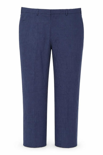 Marks & Spencer Men's Blue Regular Fit Trousers
