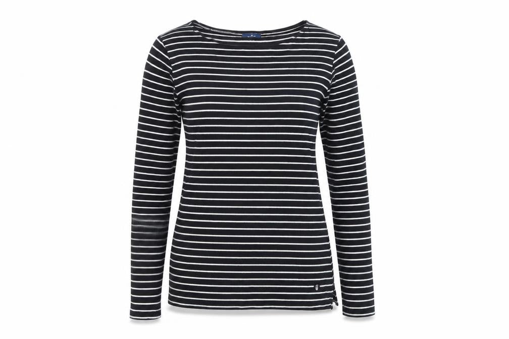 Tom Tailor Women's Black Striped Long Sleeve T-Shirt