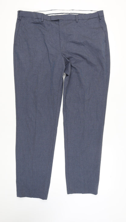 Marks & Spencer Men's Blue Dress Pants, Size 42