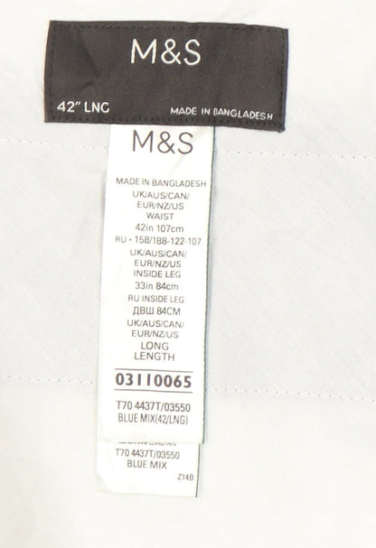 Marks & Spencer Men's Blue Dress Pants, Size 42