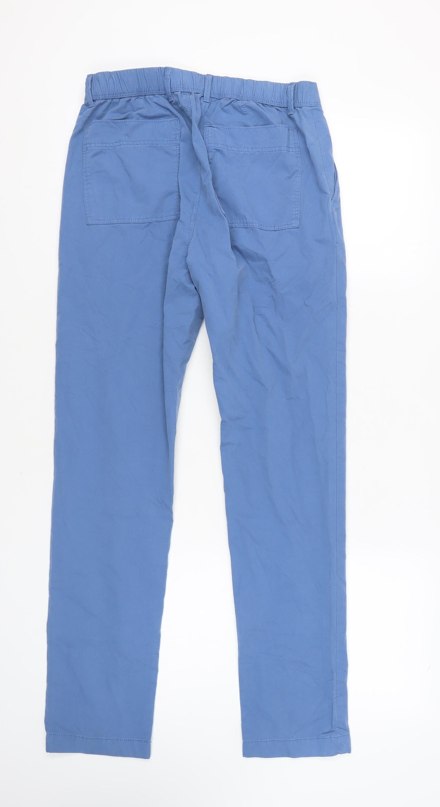 Marks and Spencer Men's Blue Chino Trousers, 30 in Waist