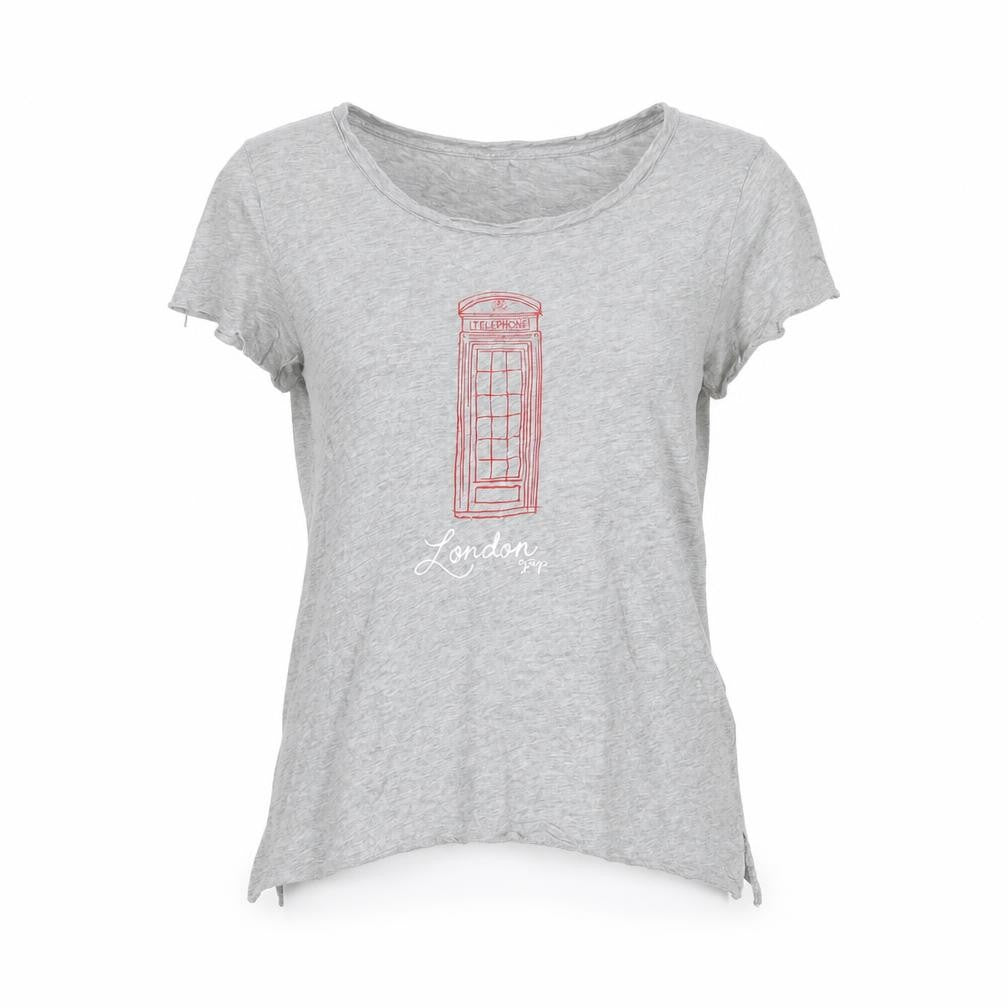 Gap Women's Grey T-Shirt M Basic City Style Embroidery